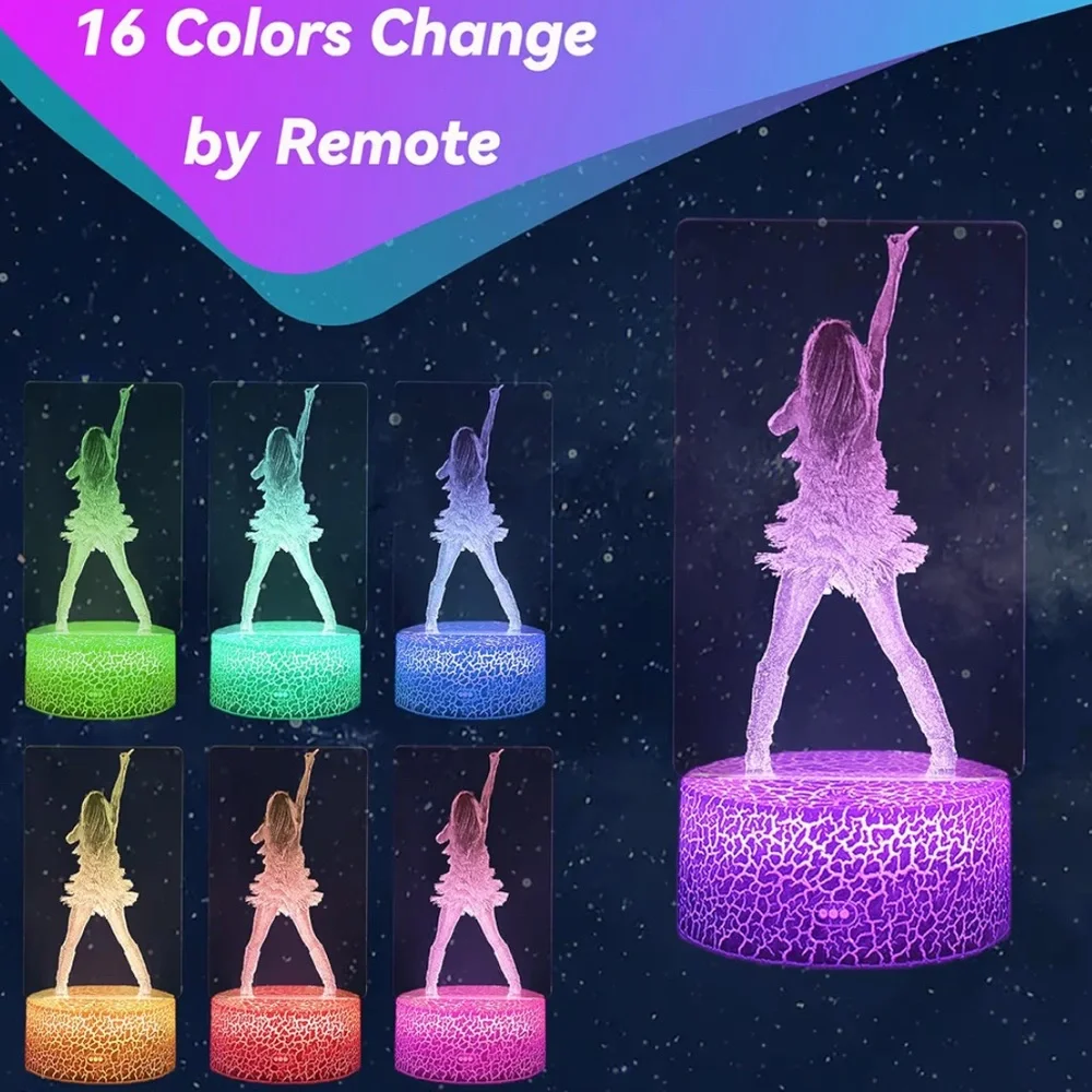 Taylor Swift!    Purple LED 3D Illusion Night Light - Picture 2 of 8